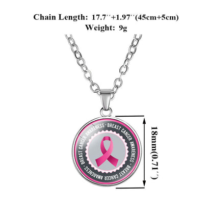 Breast Cancer Awareness Pendant Necklace