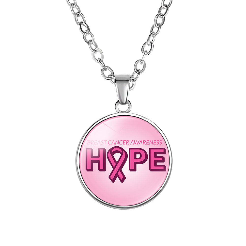 Breast Cancer Awareness Pendant Necklace
