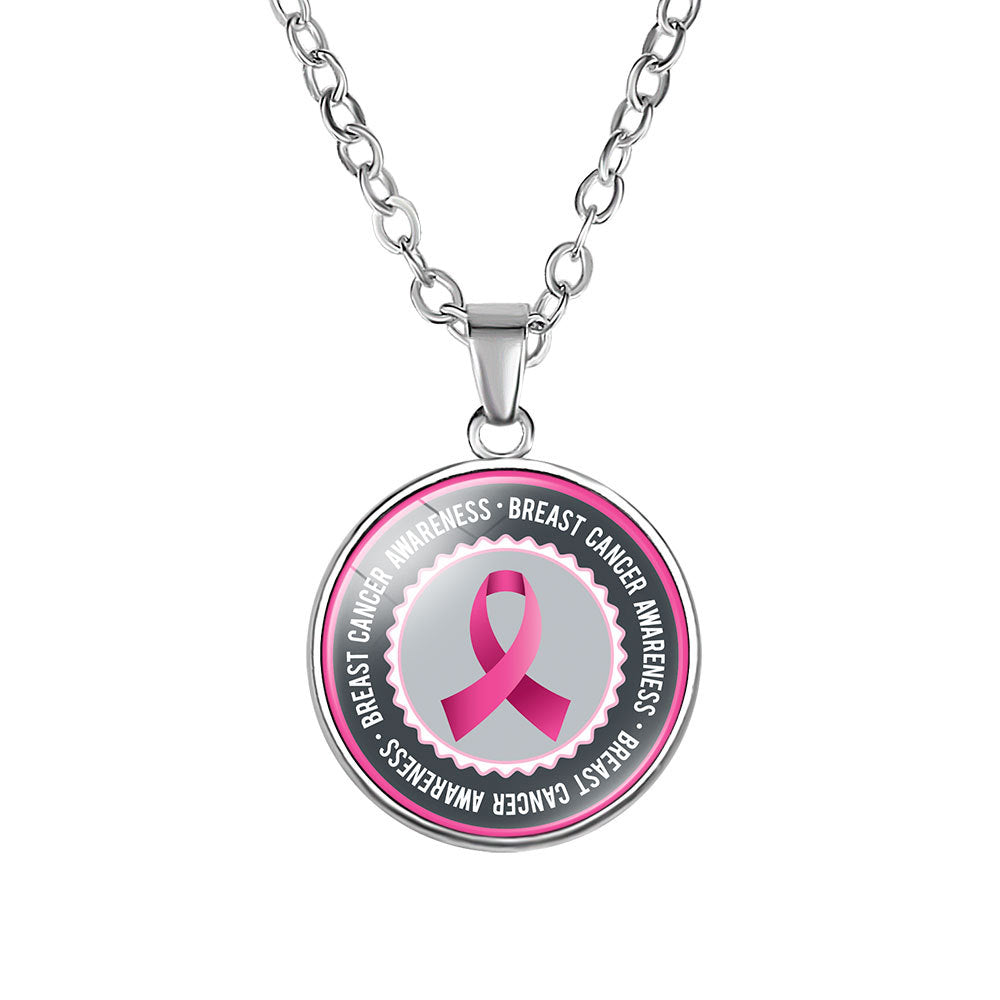 Breast Cancer Awareness Pendant Necklace