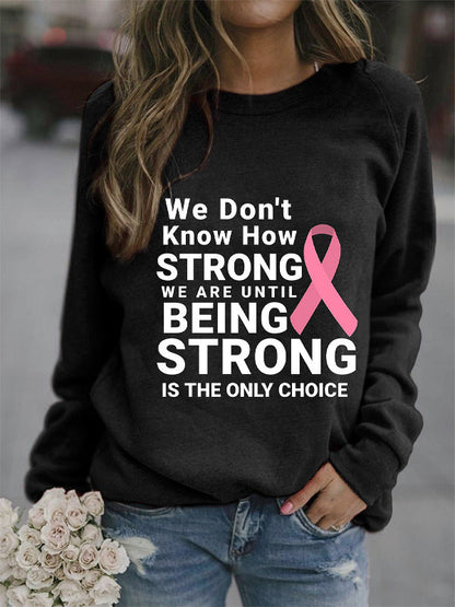 Pink Ribbon Breast Cancer Awareness Cozy Sweatshirt