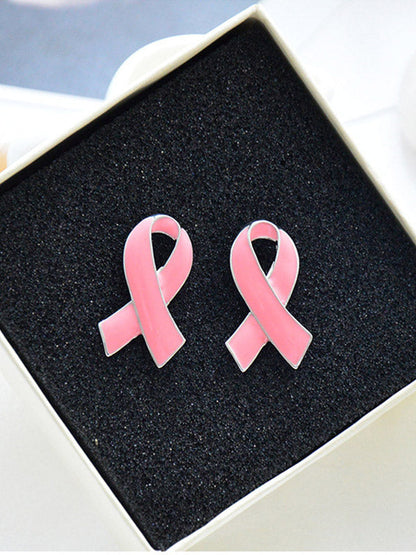 Breast Cancer Awareness Pink Ribbon Brooch
