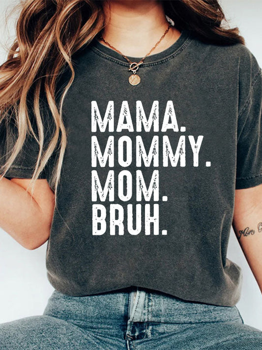 Ma Mama Mom Bruh Washed T-shirt