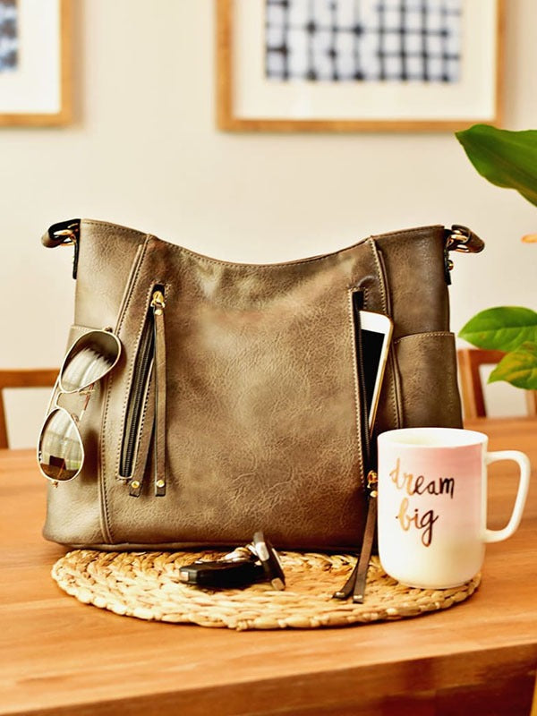 Vintage Shoulder Strap Tote Bag