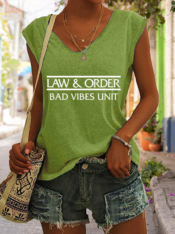 Law & Order Bad Vibes Unit Cap Sleeve T-Shirt