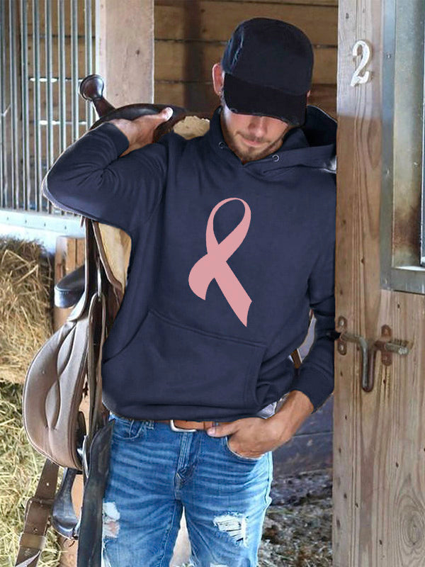 Pink Ribbon Mens Classic Hoodie