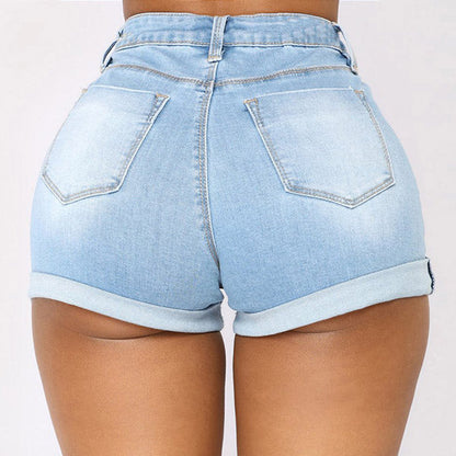 Classic Rolled Denim Shorts