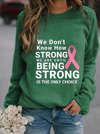 Pink Ribbon Breast Cancer Awareness Cozy Sweatshirt