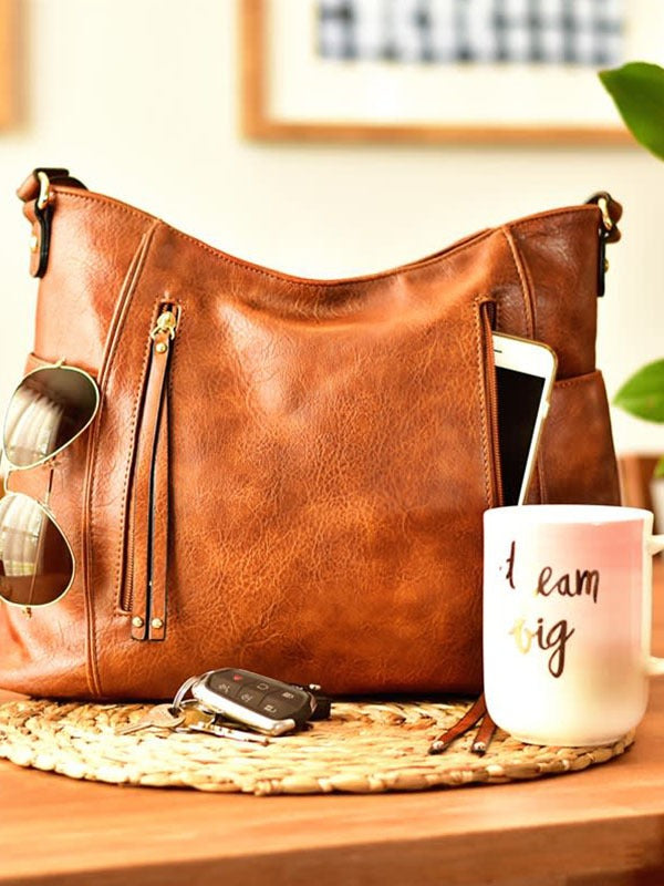 Vintage Shoulder Strap Tote Bag
