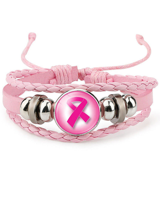 madepants.com Breast Cancer Awareness Pink Ribbon Bracelet
