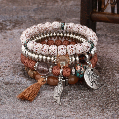 I Love You Beaded Bracelet Set