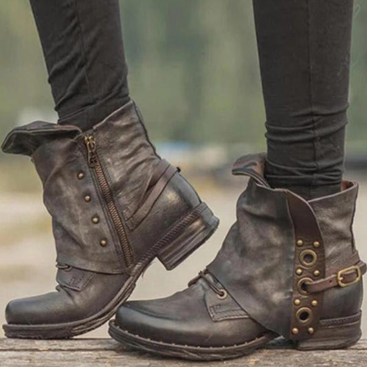 Low-profile Retro Cuffed Martin Boots
