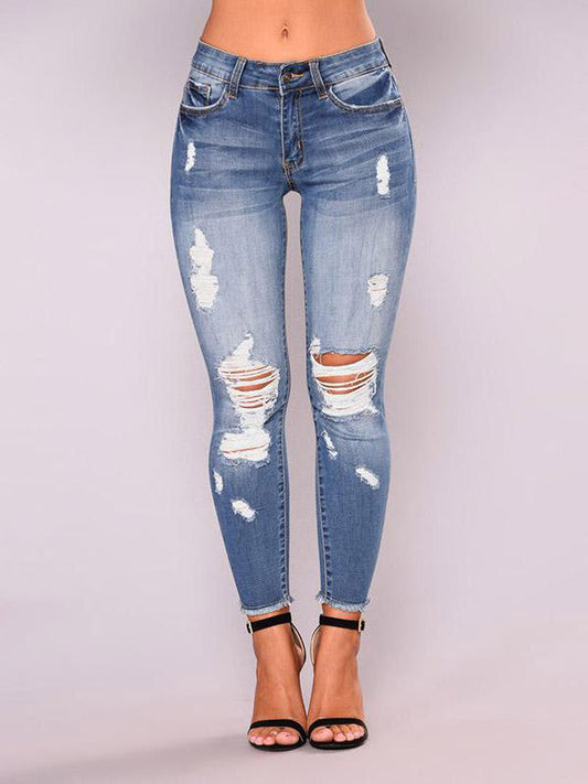 Stretch Denim Lifting Ankle Jeans