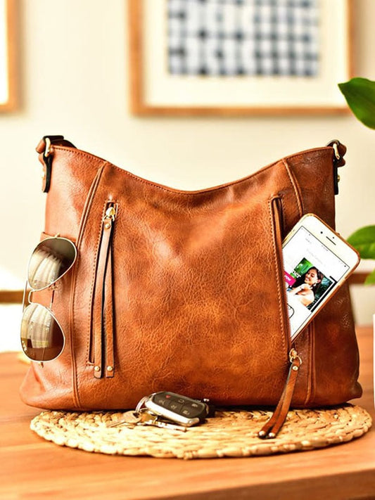 Vintage Shoulder Strap Tote Bag